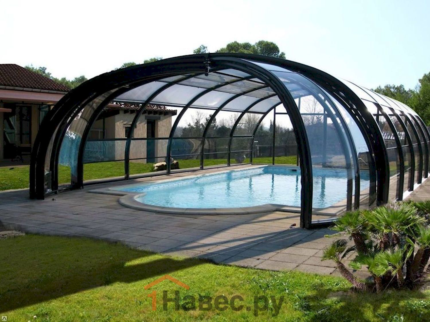 Раздвижной навес для бассейна №2